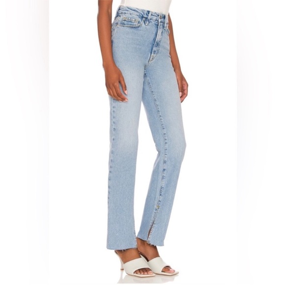 Good American Women's Side Slit Good Boy Jeans in INDIGO Size 10 Style:GBIS235T - Picture 3 of 10